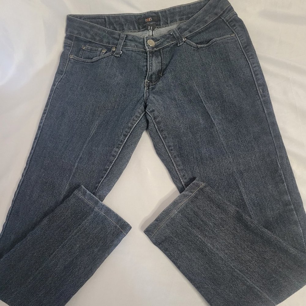 BQB Women's Blue Skinny Tapered Jeans (Size 11)